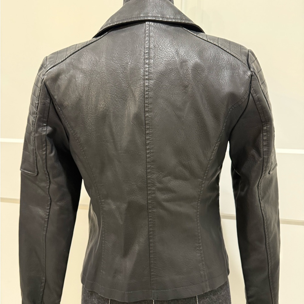 Noisy may Black Leather Moto Jacket - Picture 3 of 4